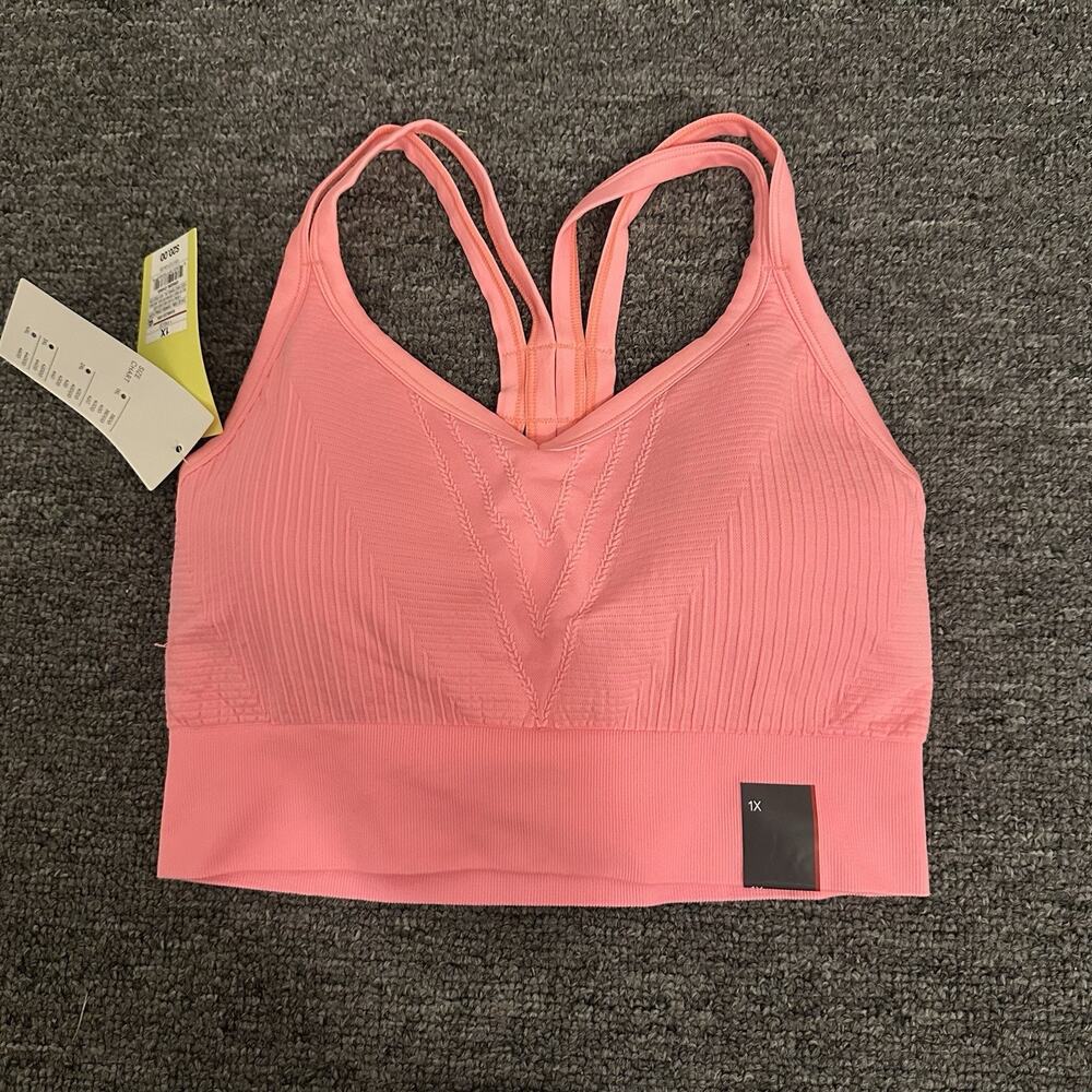 All In Motion Coral Sports Bra Seamless 1X